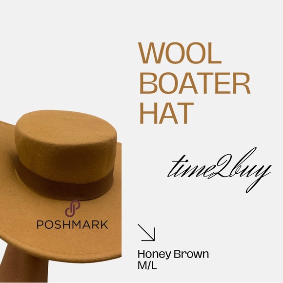 J.Crew Contoured-crown wool boater hat BK123